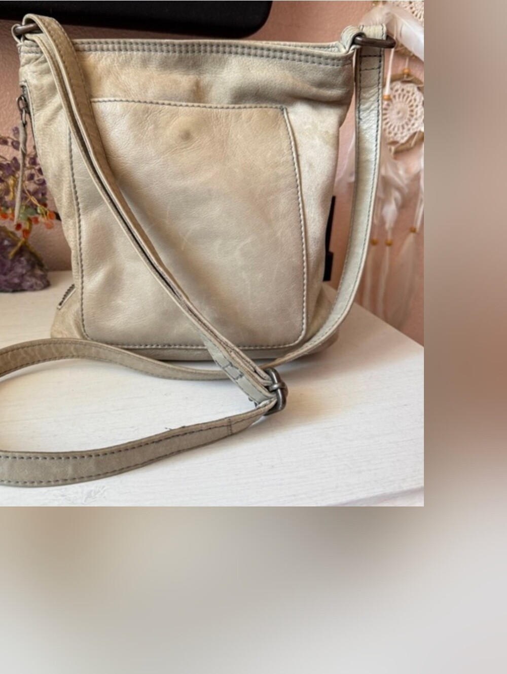 R.P.S. Rock Paper Scissors Leather Crossbody Bag